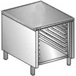 Stainless steel 700 GN containers/baking pans (holder) units - worktop without back splash guard