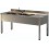 Stainless steel sinks 600 on legs 2 bowls with drip 