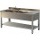 Stainless steel sinks 600 on legs with shelf  2 bowls with drip 