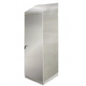 Stainless steel dressing lockers 400  1 place with hinged doors