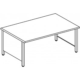 Stainless steel worktables 1000  on frames with side panels with 4 legs