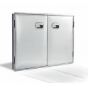 Stainless steel double door for refrigerated counters
