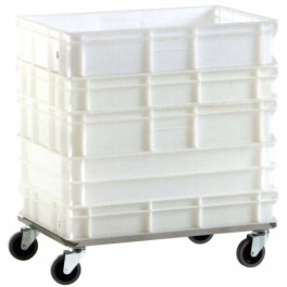 Stainless steel trolleys for containers