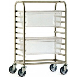 Stainless steel trolleys for GN containers 