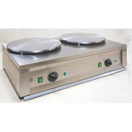 Stainless steel electric crepes makers 2x380