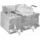 Stainless steel electric fryers Combi 600 with 2 bowlS for bench L12+12