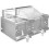 Stainless steel electric fryers Combi 600 with 2 bowls for bench L12+24