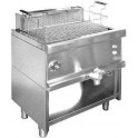 Stainless steel electric deep fat fryers Combi 600 with 1 bowl on open counter 36 lt.