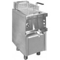 Stainless steel electric deep fat fryers Combi 600 with 1 bowl and oil drawer on counter 12 lt.