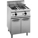 Free standing stainless steel gas fryers FREE 700 series 2V 13+13 lt.