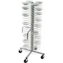 Trolley for dishes with stainless steel frame 230