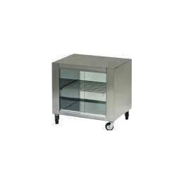 Stainless steel neutral display cases 1120 with swivel casters for display cases and bain marie