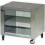 Stainless steel heated display cases 1120 with swivel casters for display cases and bain marie