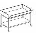 Stainless steel worktables 900 for bakeries with 4 splash guards and lower shelf