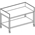 Stainless steel worktables 700 for bakeries with 3 splash guards and lower shelf