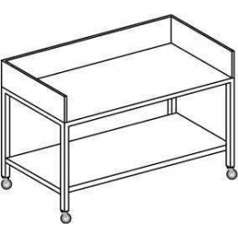 Stainless steel worktables 900 for bakeries with 3 splash guards and lower shelf