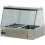 Stainless steel GN electrical  bain marie 1120 in display case with flat glasses, for bench
