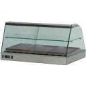 Stainless steel electric heated natural convection display cases for baking pans with curved glasses 700 for bench
